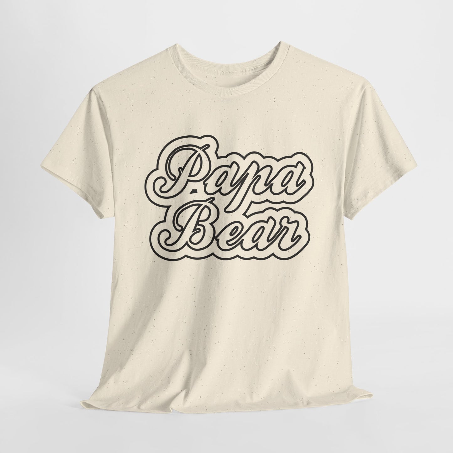 Papa Bear Heavy Cotton Tee - Gift for Dad for Father's Day