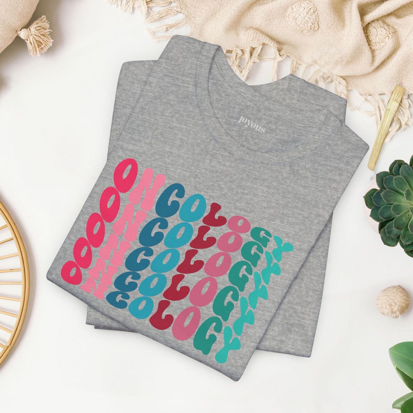 Colorful Groovy Oncology Soft Cotton Tee