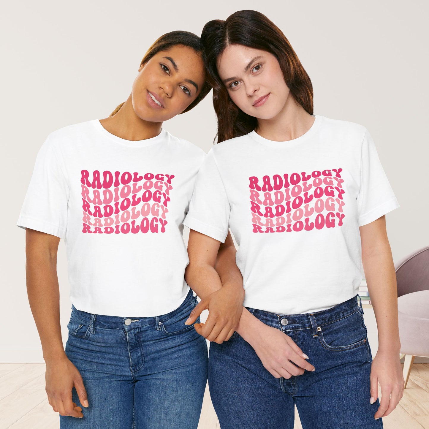 Groovy Pink Radiology Soft Cotton Tee