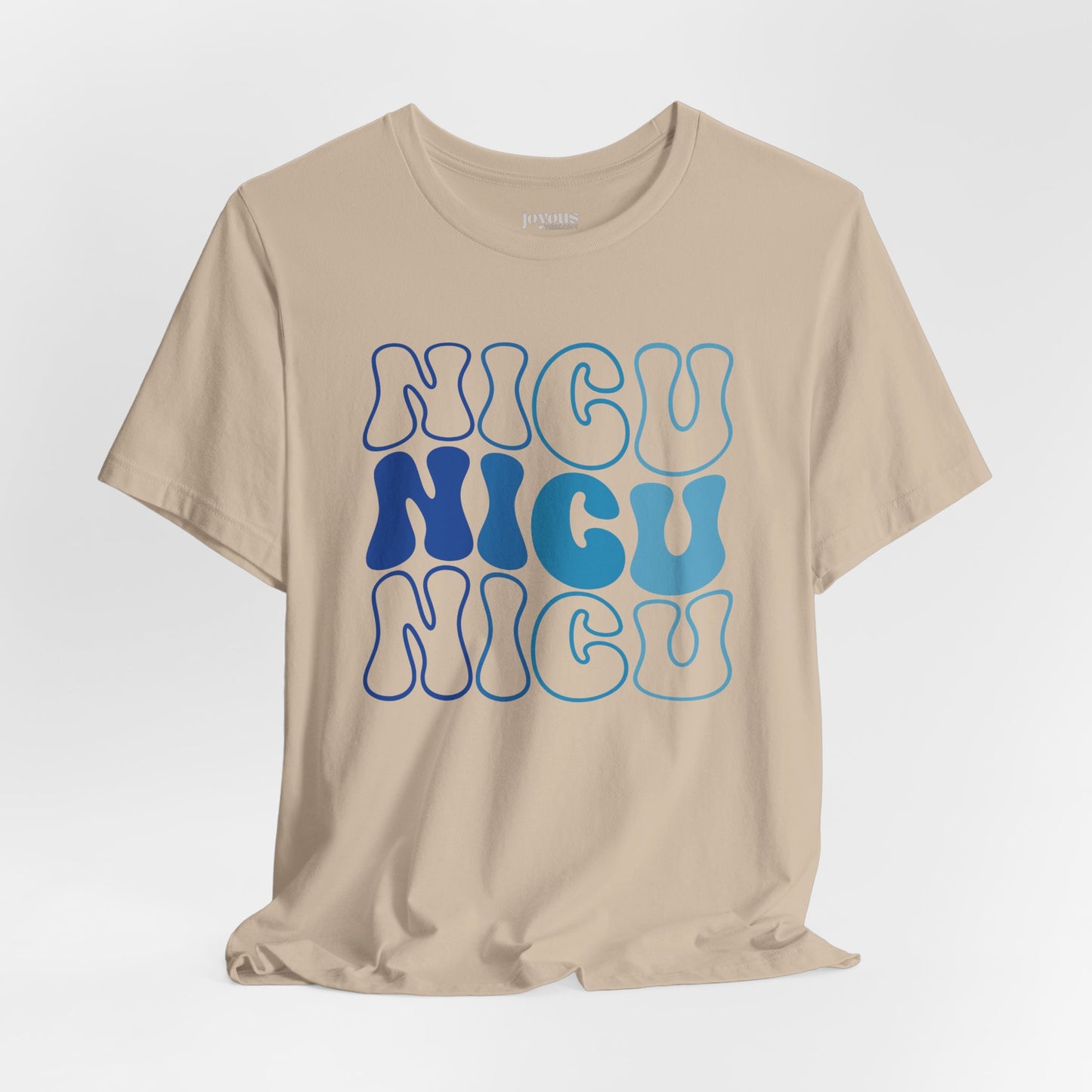 Groovy Blue NICU Shirt - Neonatal ICU Nurse Soft Cotton Tee