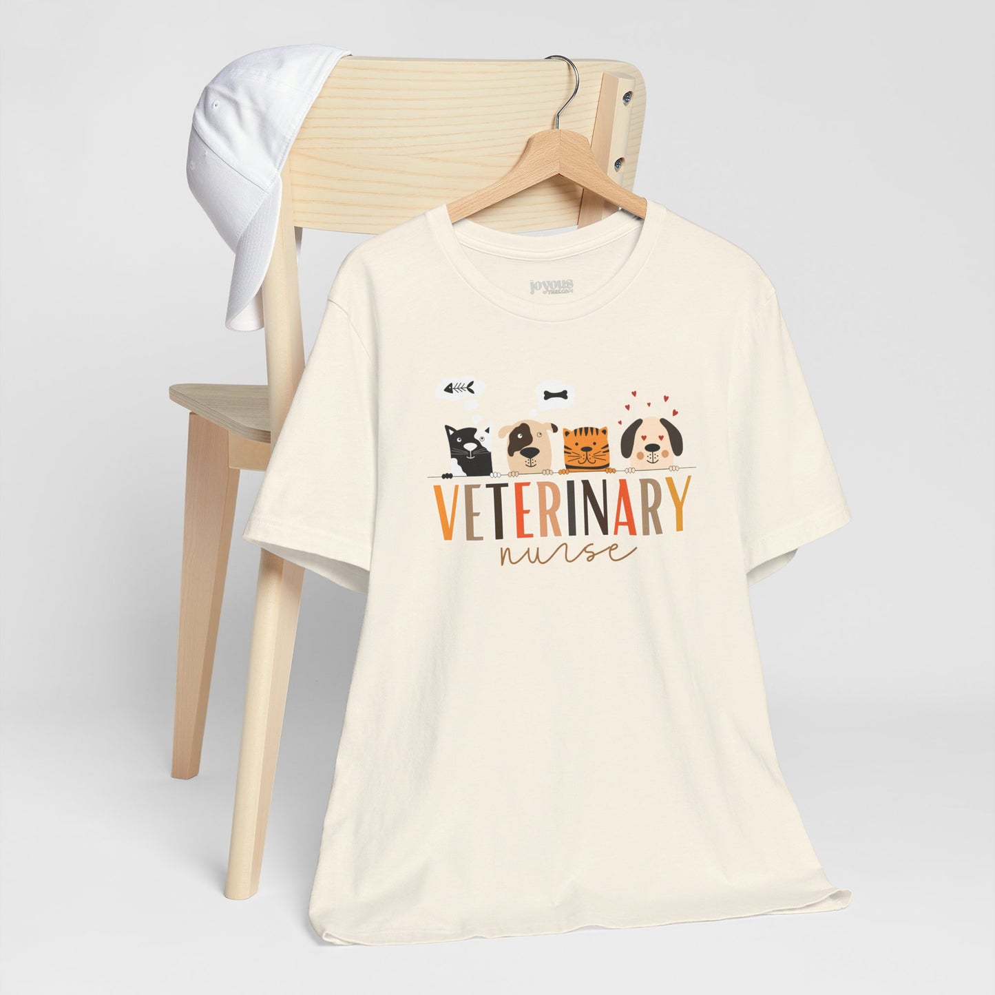 Veterinary Nurse Soft Cotton Tee with Dogs and Cats for VET Nurse