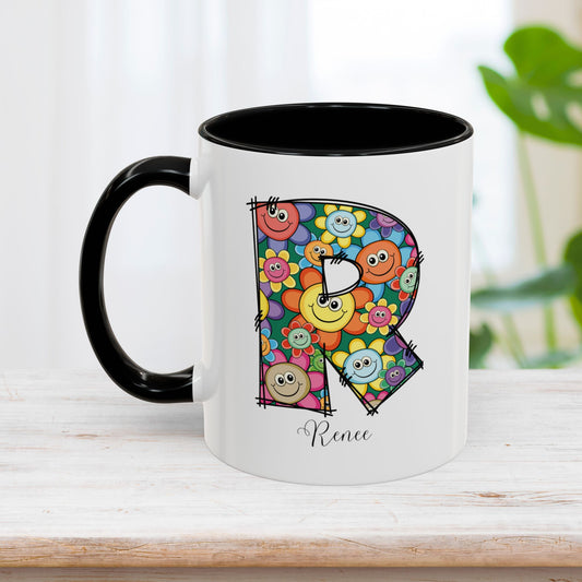 Custom Name Initial Letter Mug - Personalized Gifts A-Z