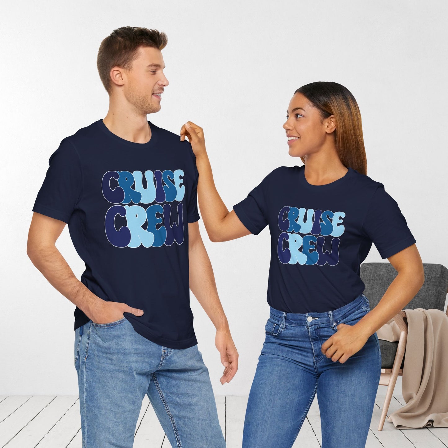 Blue Cruise Crew Shirt -  Family Cruise Vacation Soft Cotton Tee