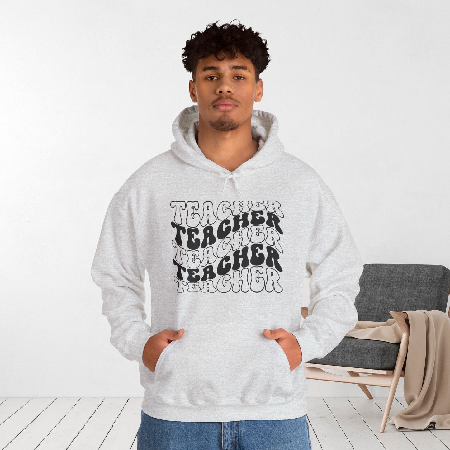 Groovy Unisex Teacher Hoodie for School Teachers