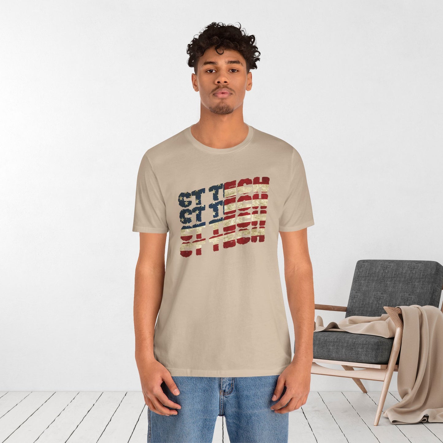 USA Flag CT Tech Shirt -  4th of July CT Technologist Soft Cotton Tee