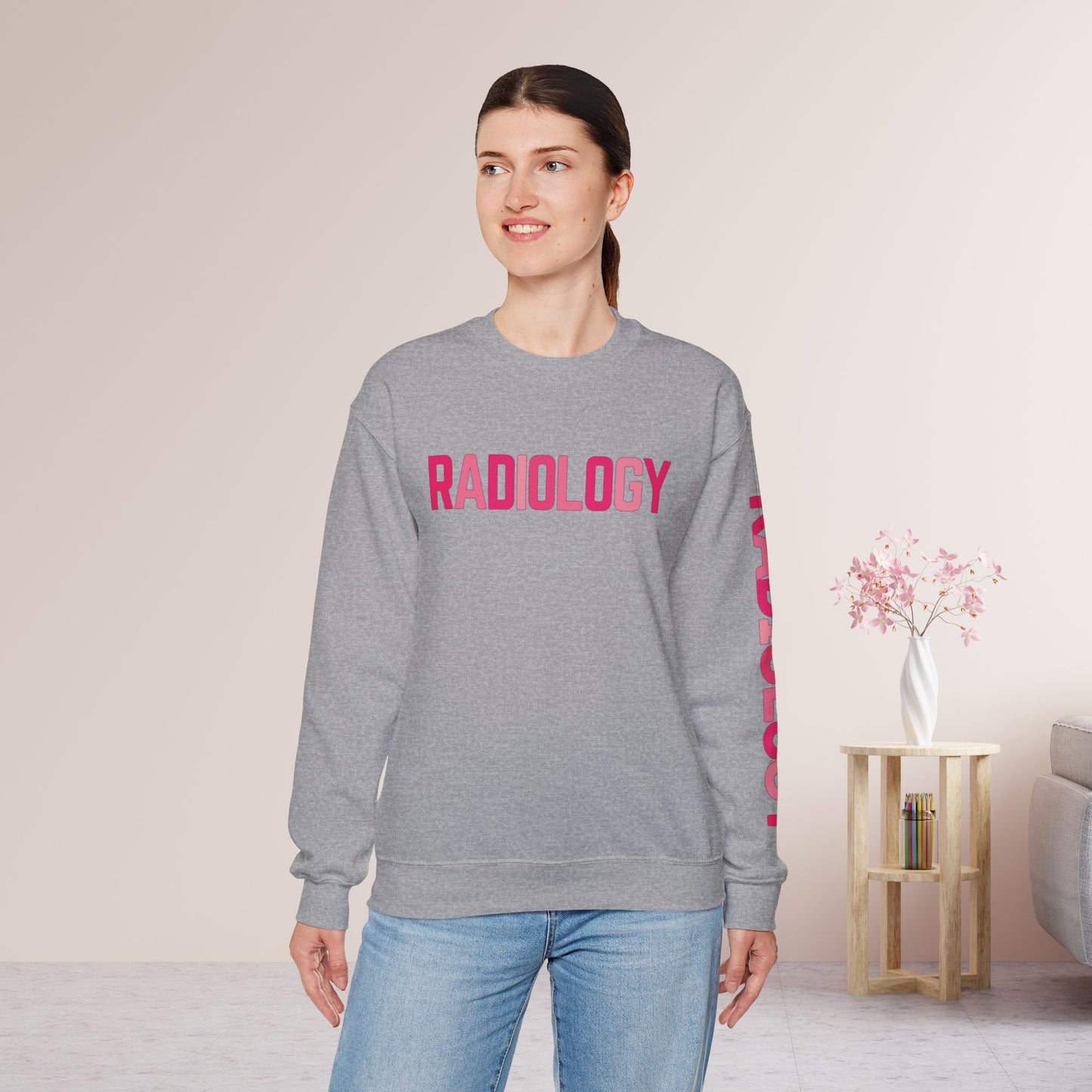 Trendy Pink Radiology Sweatshirt for RAD Technician