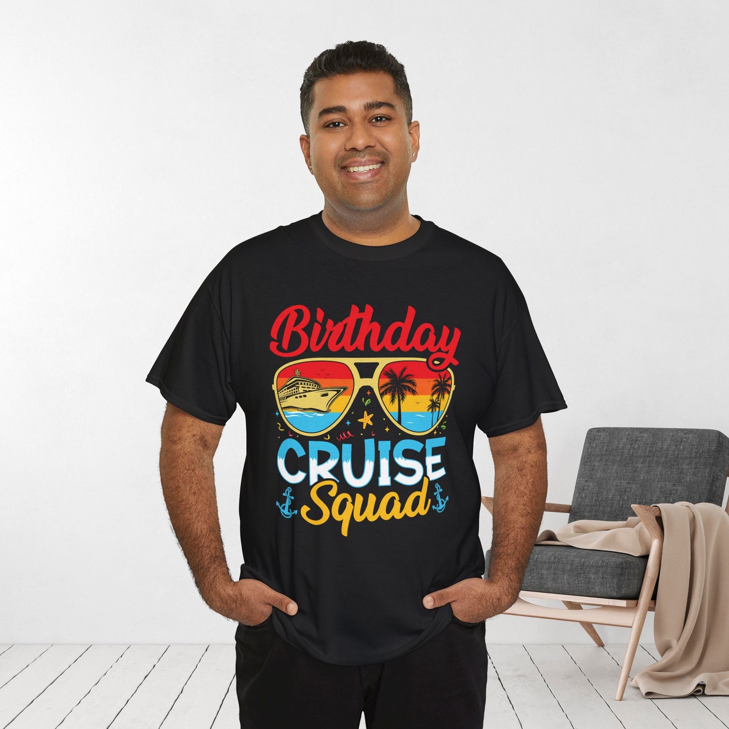 Birthday Cruise Squad Shirt - Family Cruise Vacation Heavy Cotton Tee