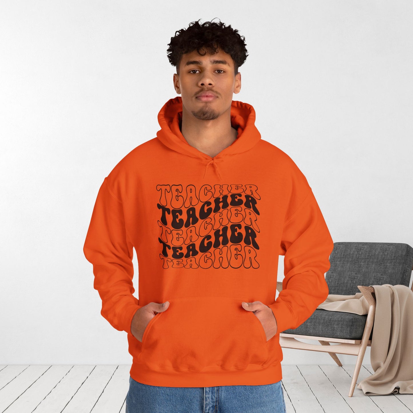 Groovy Unisex Teacher Hoodie for School Teachers