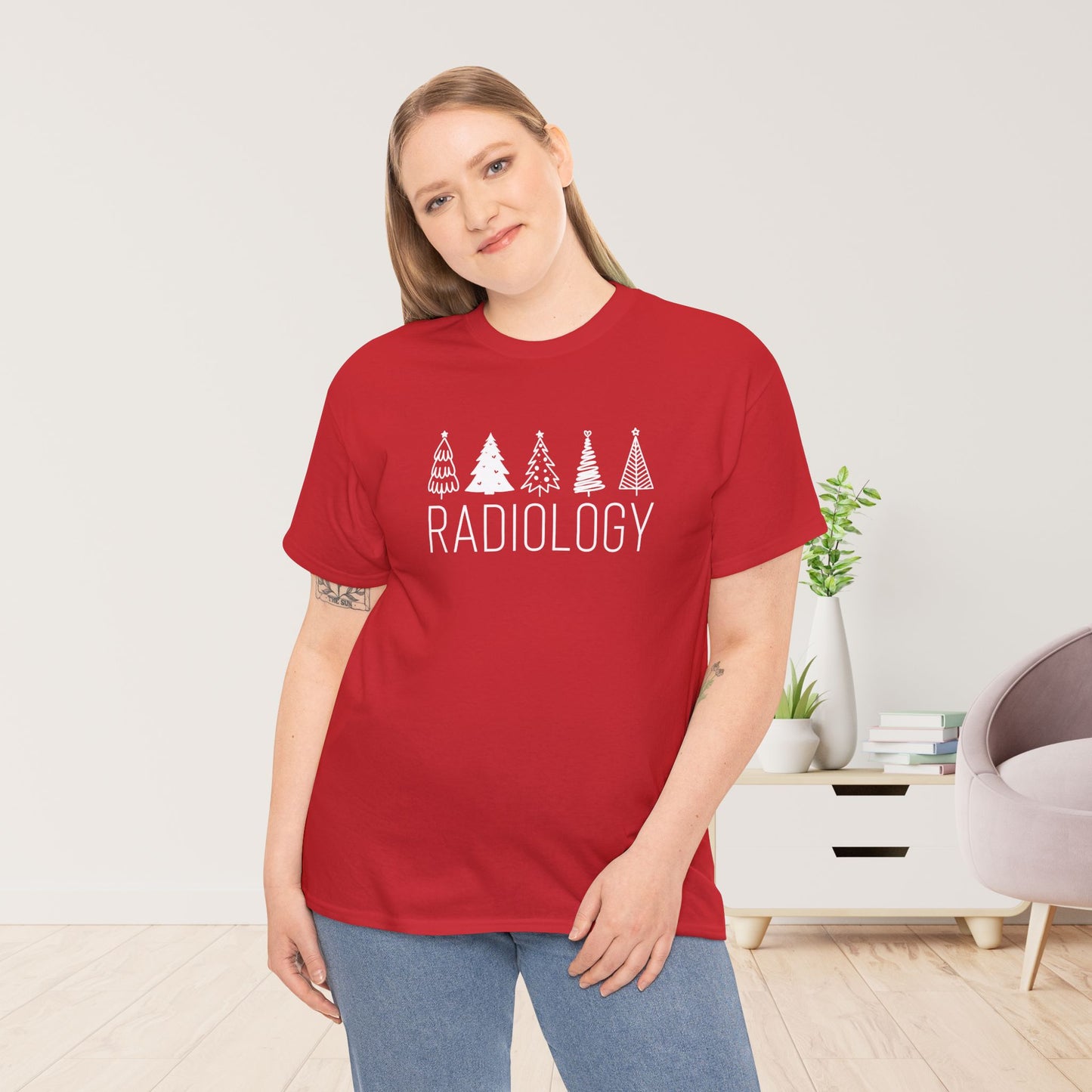 Christmas Tree Radiology Heavy Cotton Tee