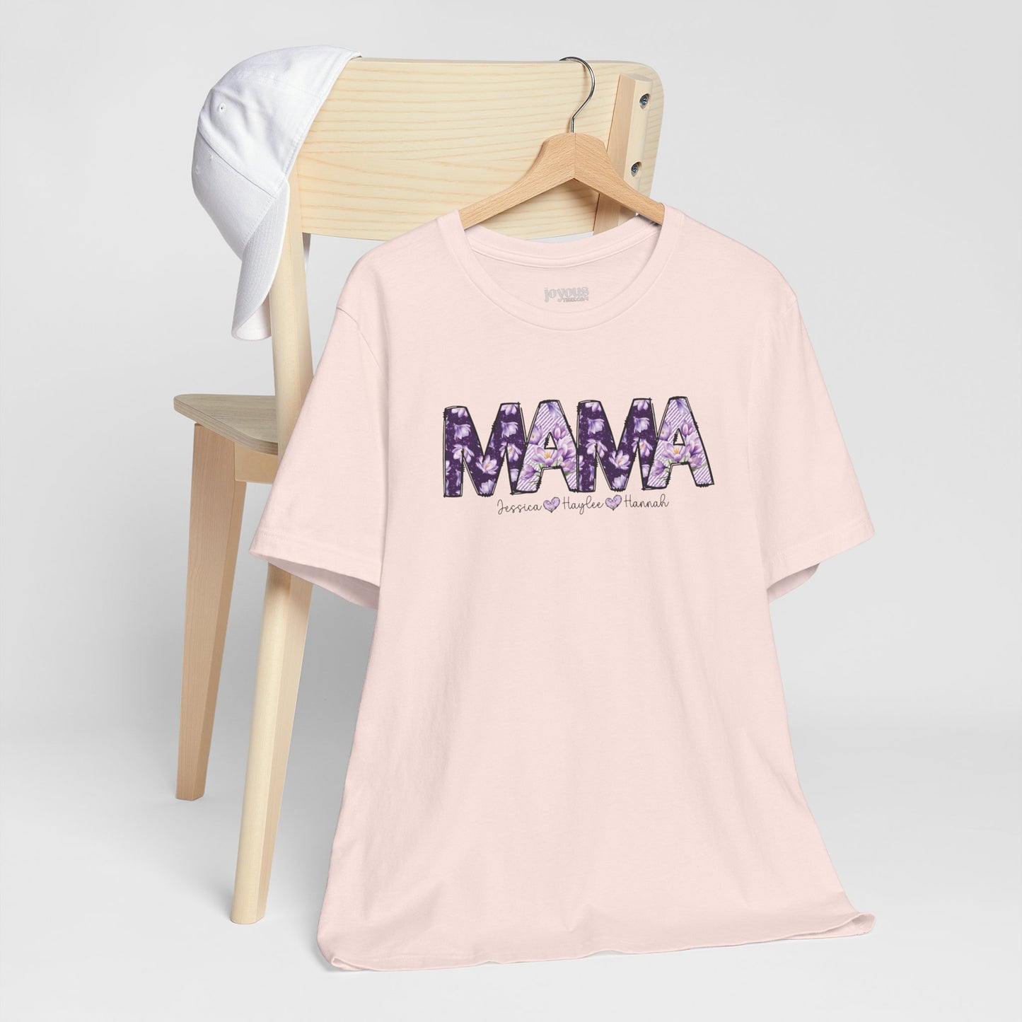 Custom Mama Soft Cotton Tee with Kids Names - Personalized Gift for Mom