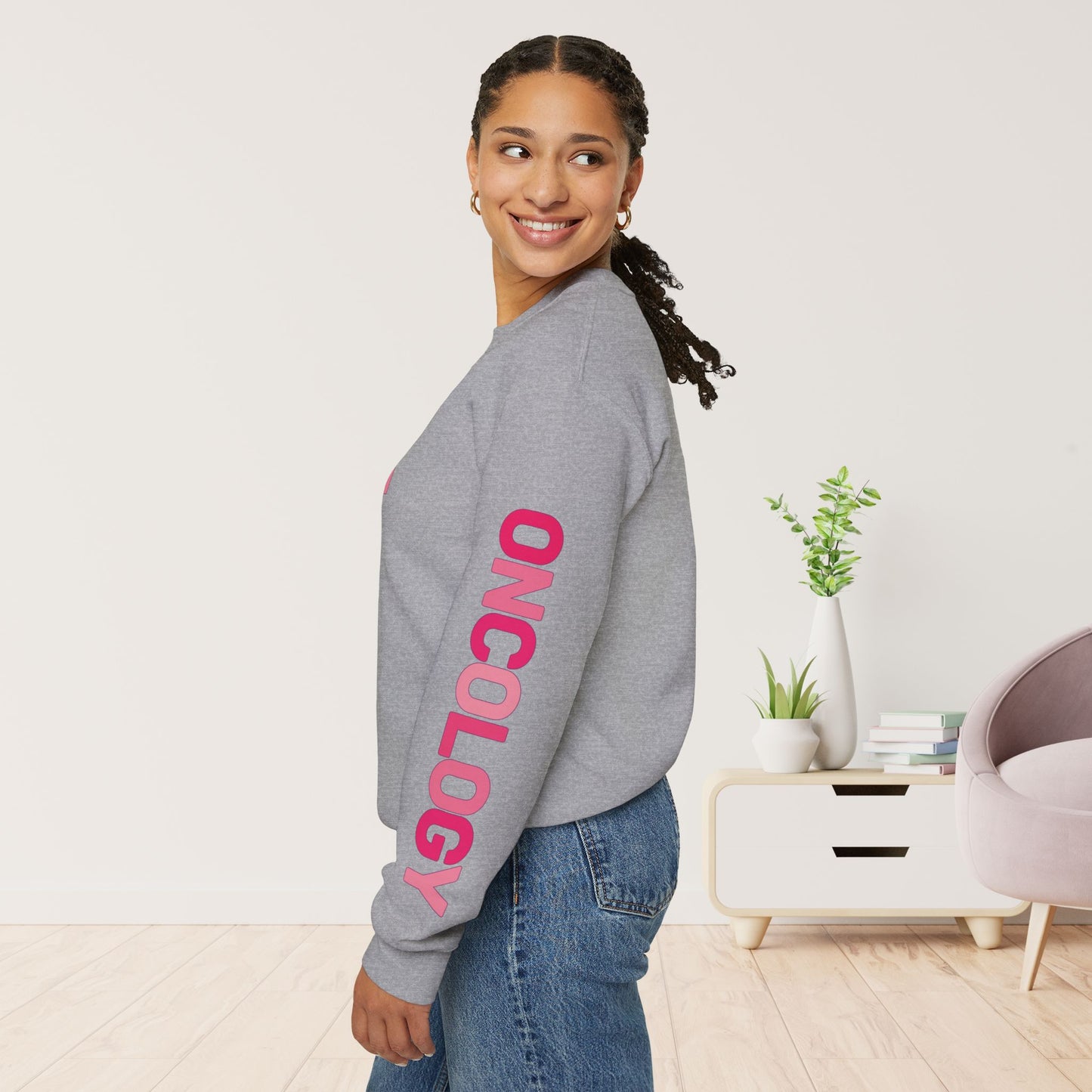 Unisex Pink Oncology Sweatshirt