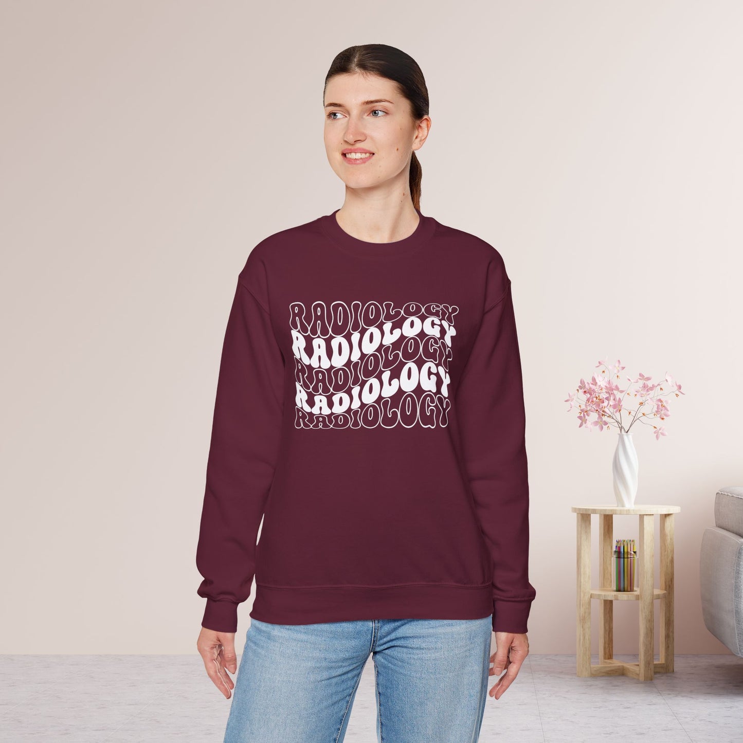 Groovy White Radiology Sweatshirt for RAD Technician