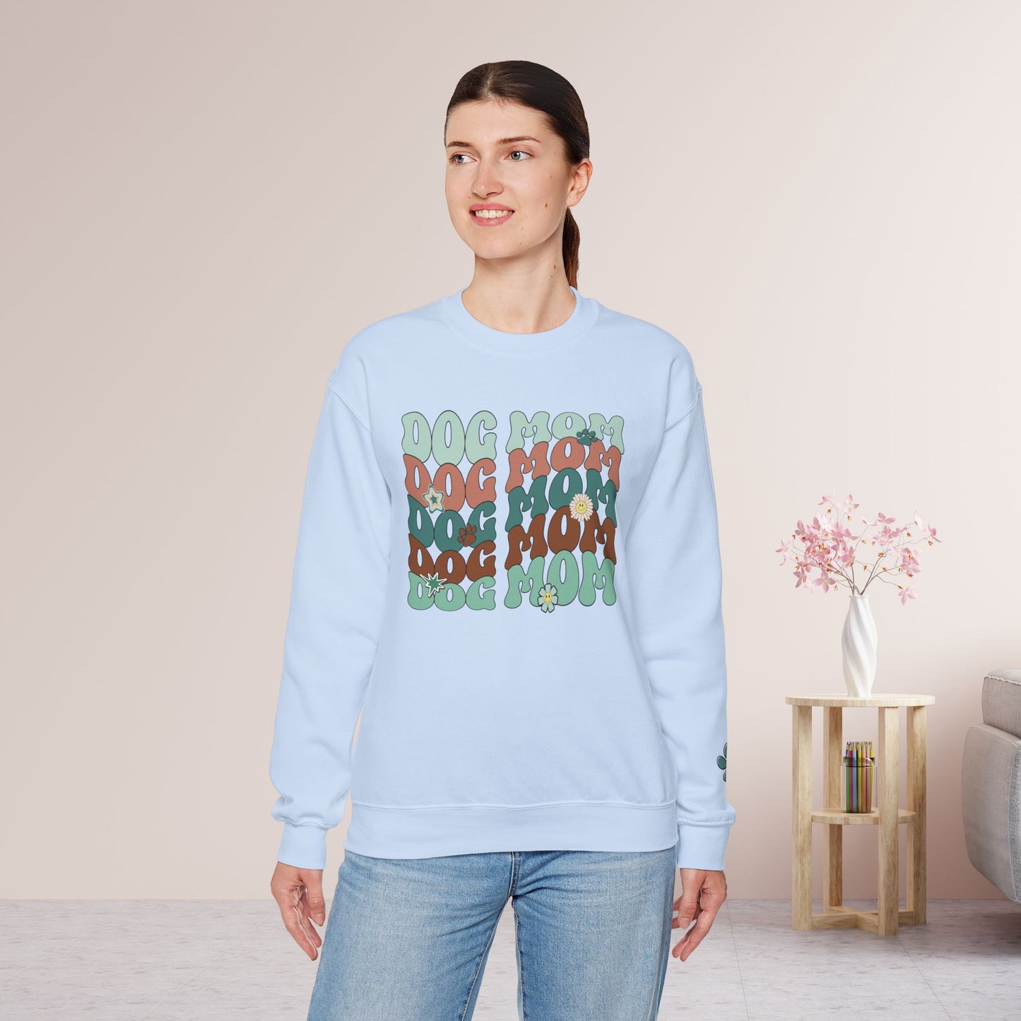 Groovy Dog Mom Sweatshirt - Groovy Dog Mom Crewneck