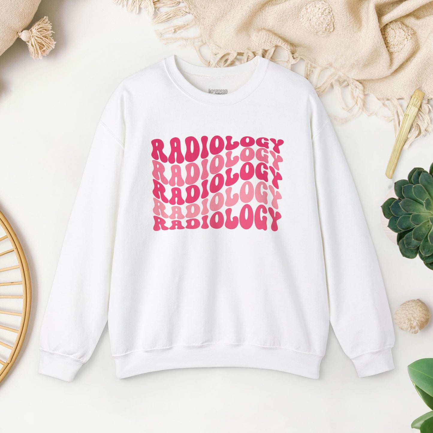 Groovy Pink Radiology Sweatshirt for RAD Technician