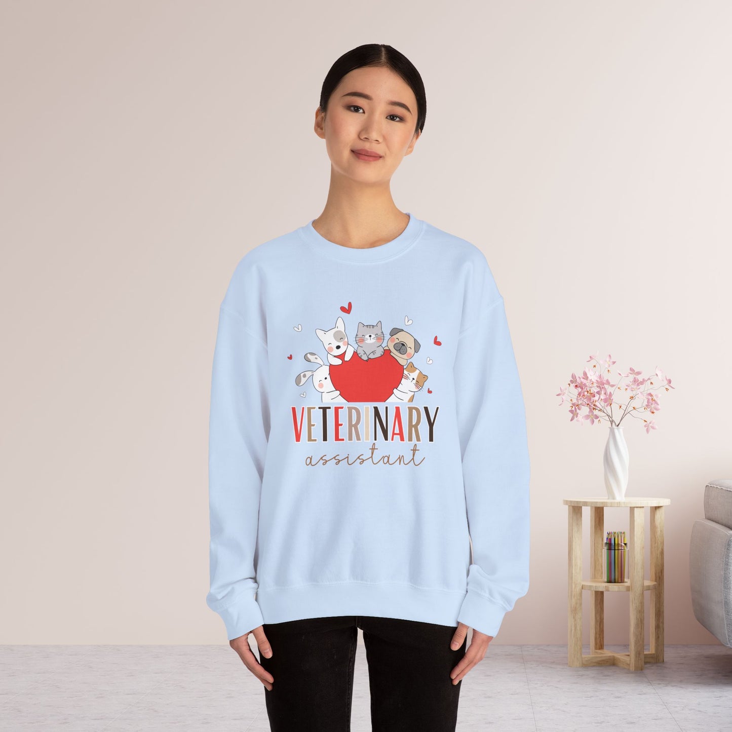 Cute Veterinary Assistant Crewneck Sweatshirt for VET Assistant