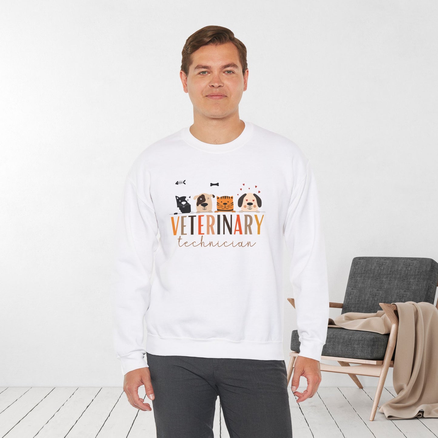 Veterinary Technician Crewneck Sweatshirt for VET Tech