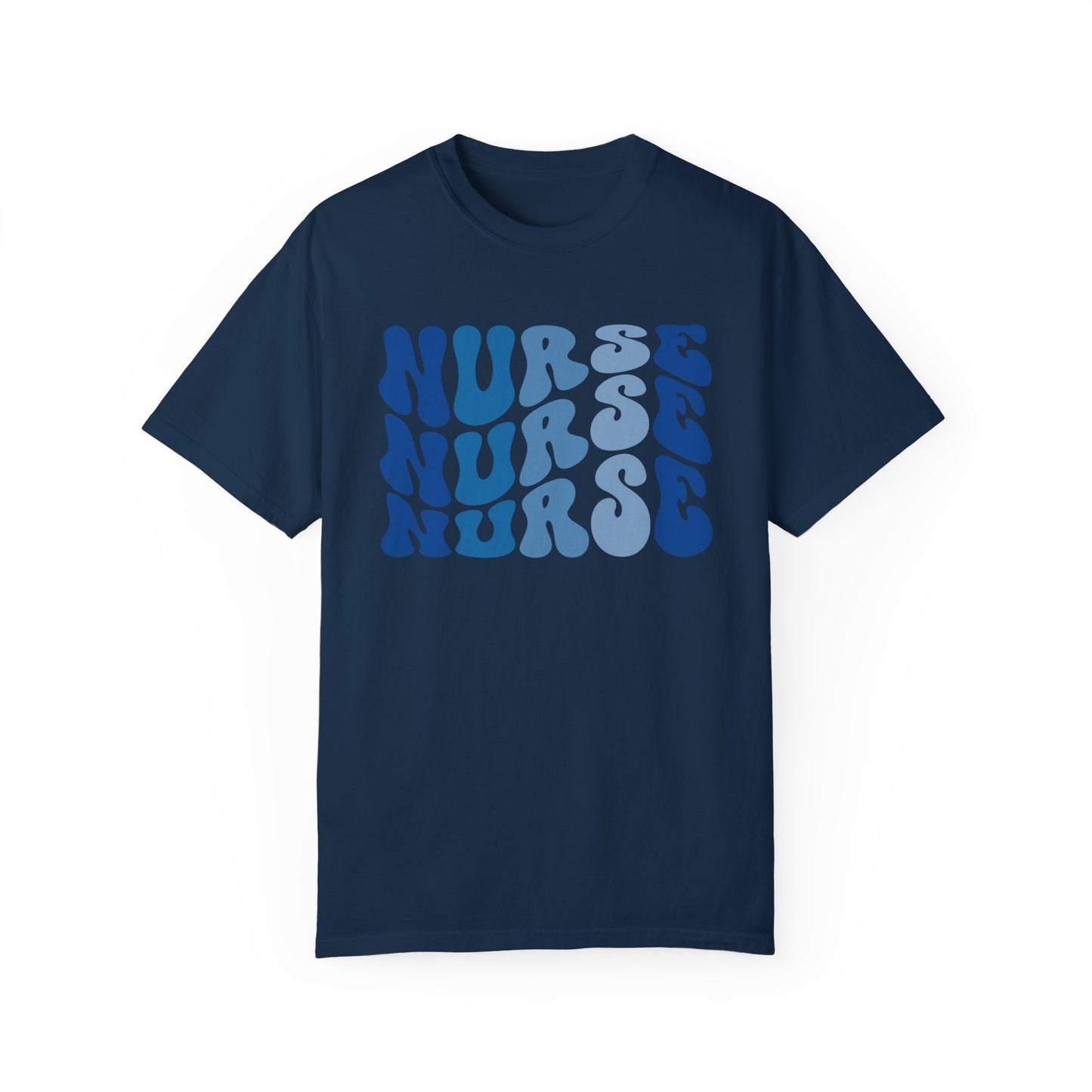 Groovy Blue Comfort Colors Nurse Shirt