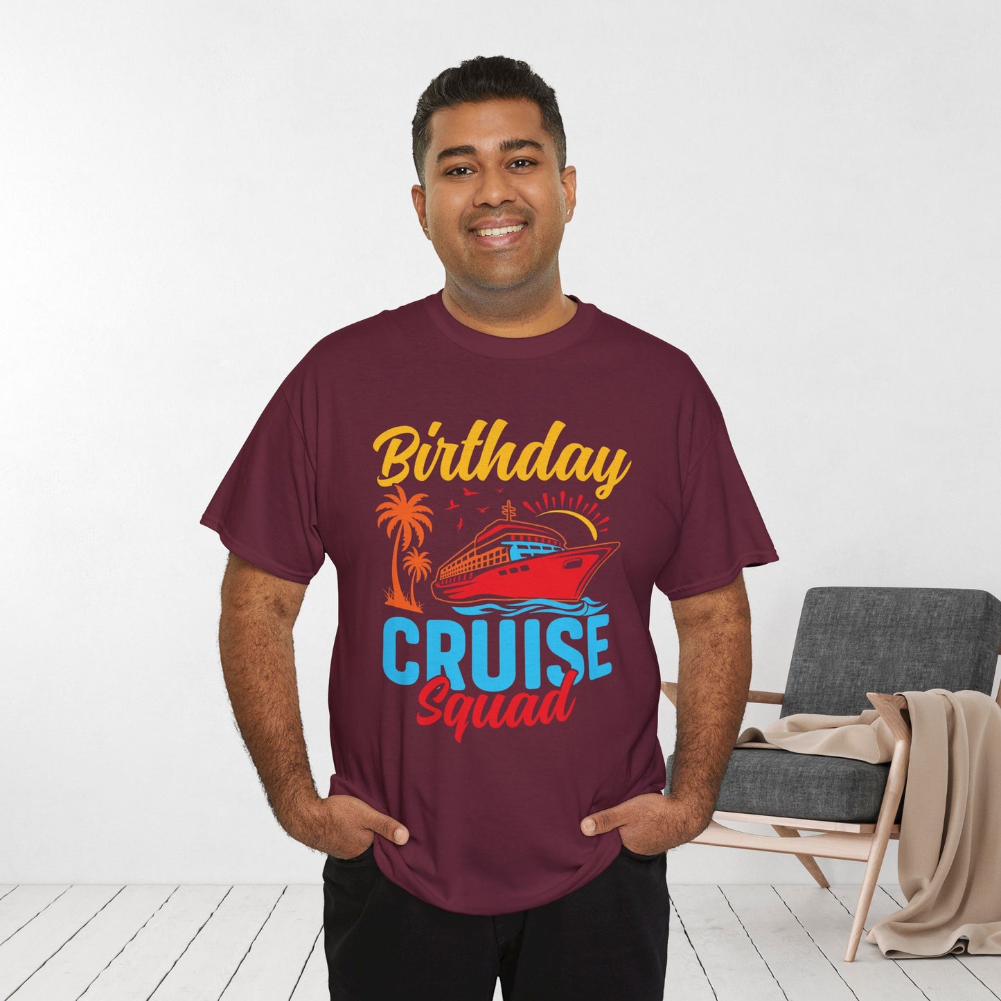 Birthday Cruise Squad Shirt - Family Cruise Vacation Heavy Cotton Tee