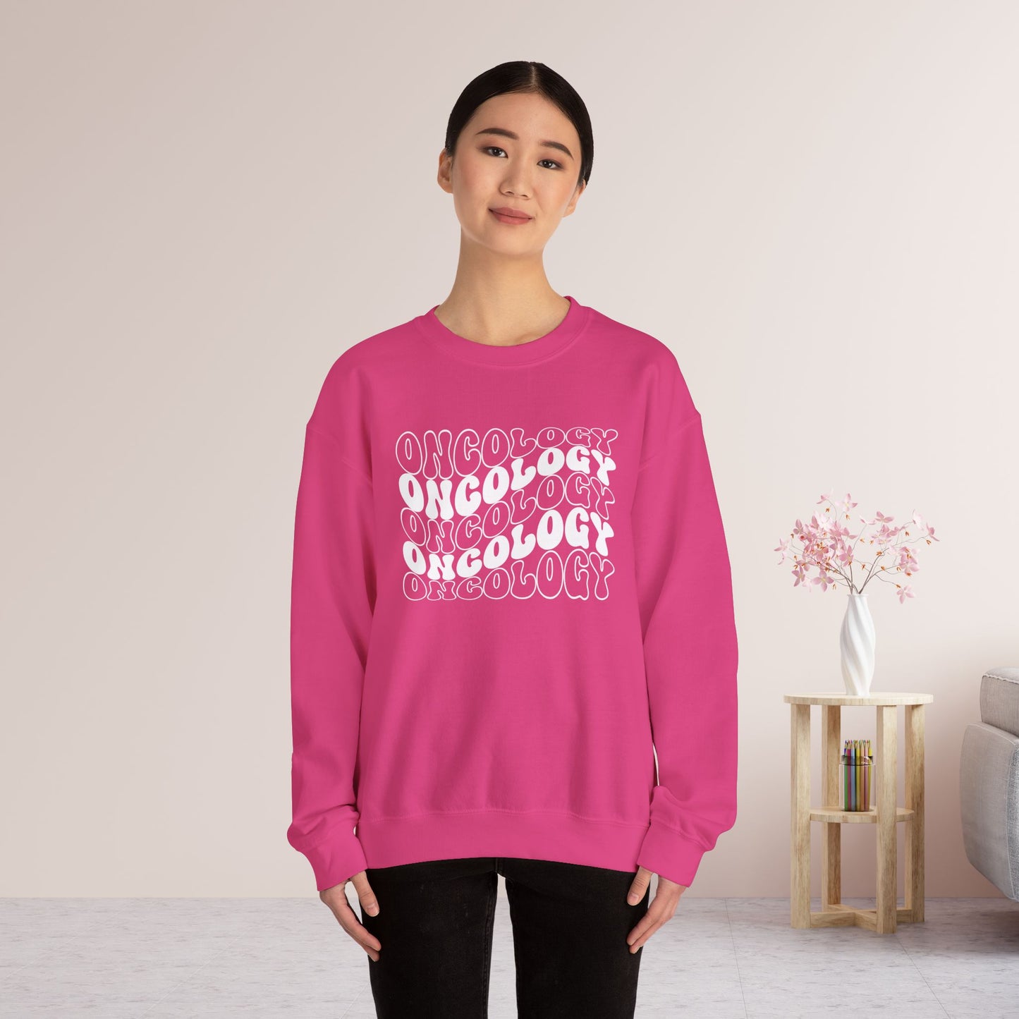 White Groovy Colorful Oncology Sweatshirt