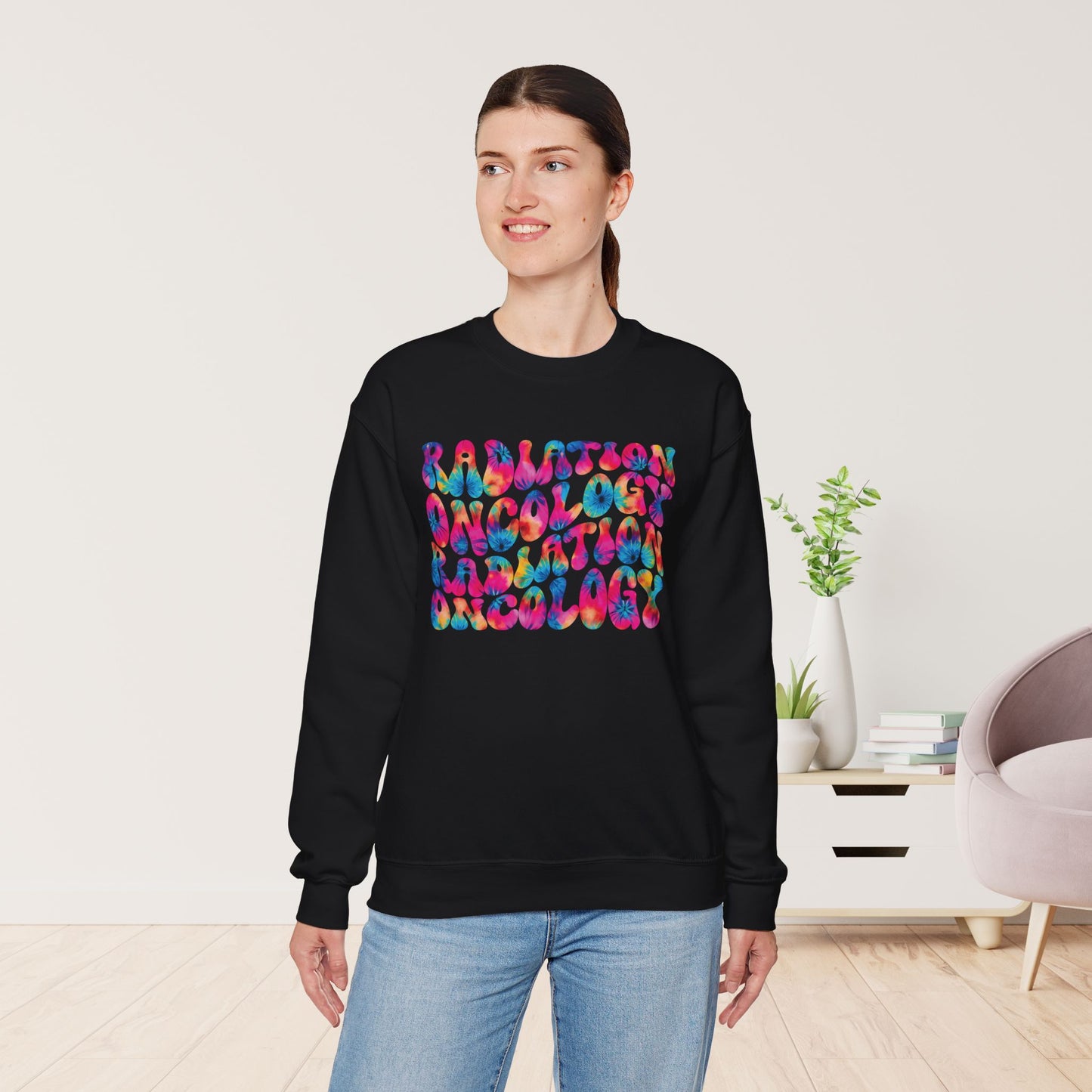 Tie Dye Groovy Radiation Oncology Sweatshirt