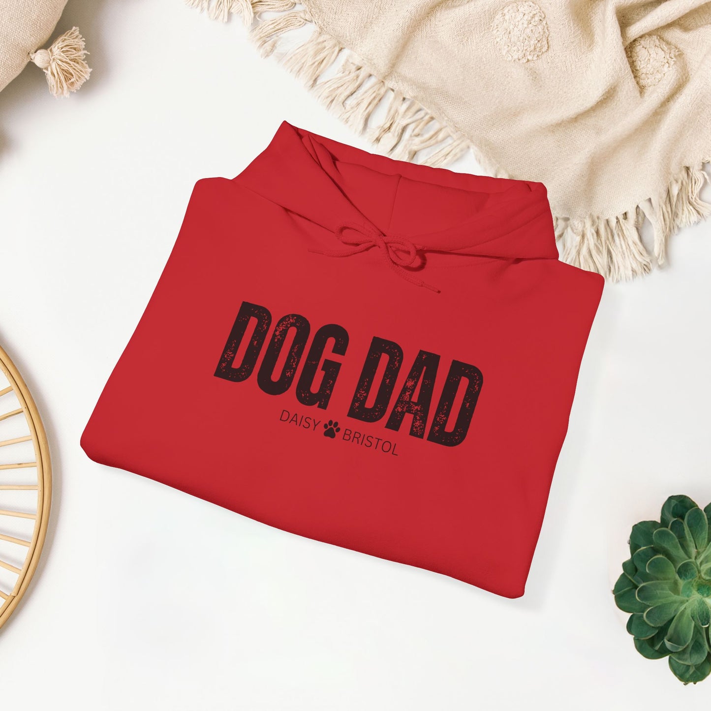 Custom Dog Dad Hoodie with Dogs Name - Personalized Gift for Dog Dad