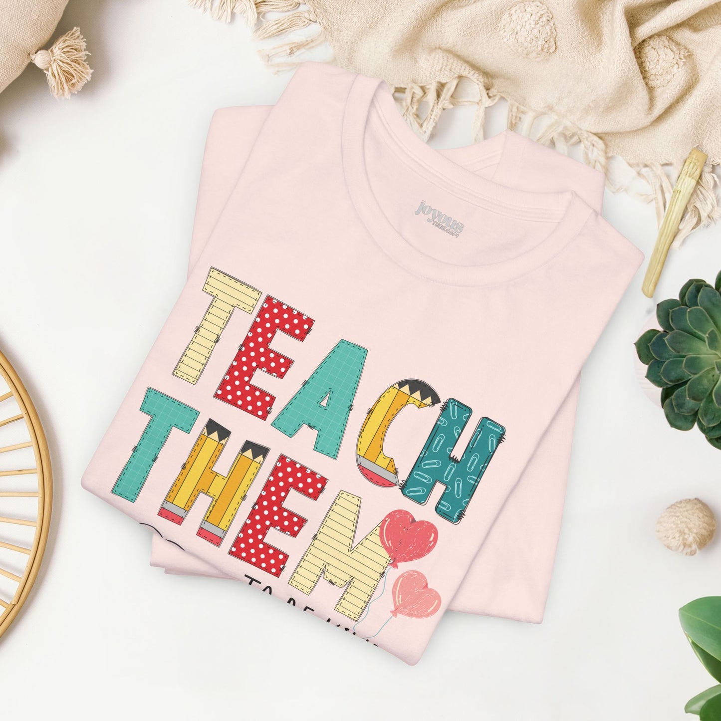 Teach Them to Be Kind Teacher Soft Cotton Tee