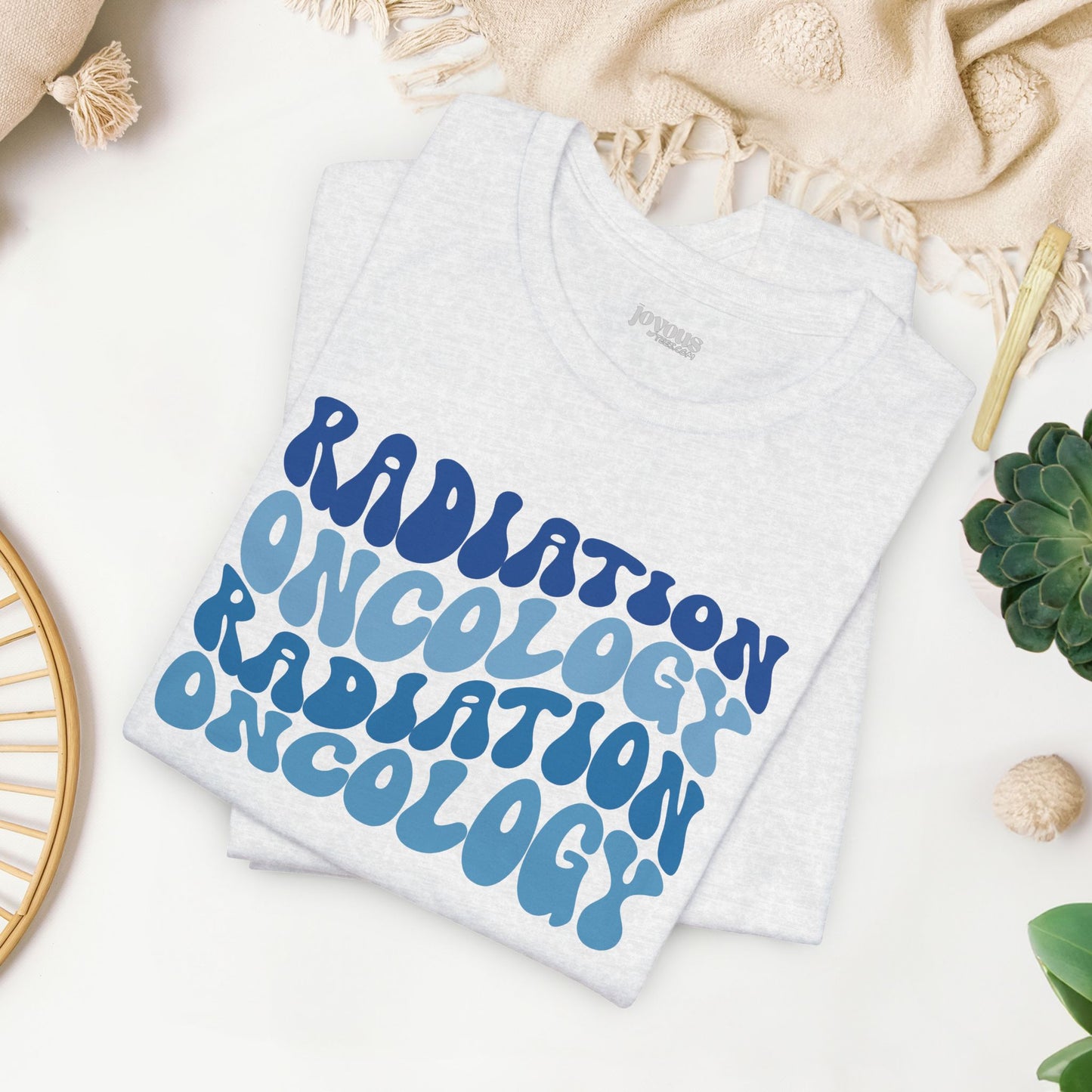 Blue Groovy Radiation Oncology Soft Cotton Tee