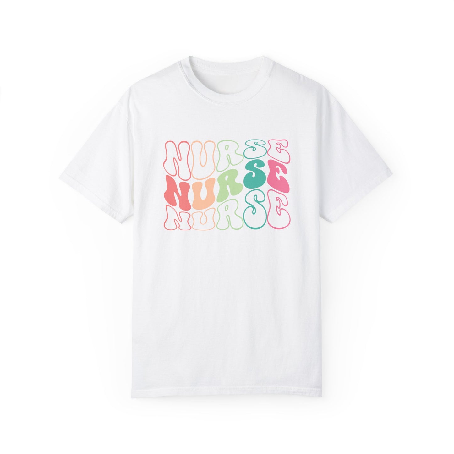 Groovy Colorful Comfort Colors Nurse Shirt