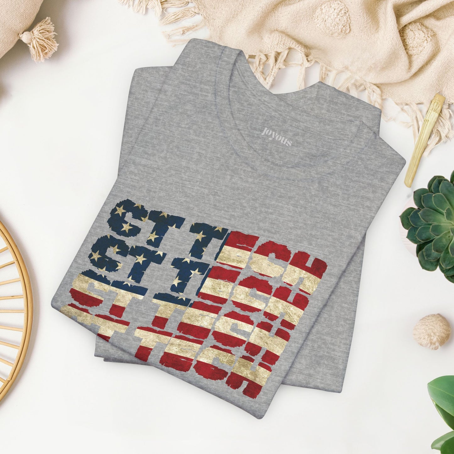 USA Flag CT Tech Shirt -  4th of July CT Technologist Soft Cotton Tee