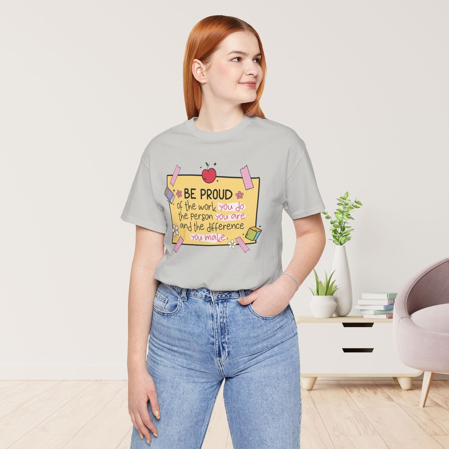 Trendy Motivational Teacher Soft Cotton Tee