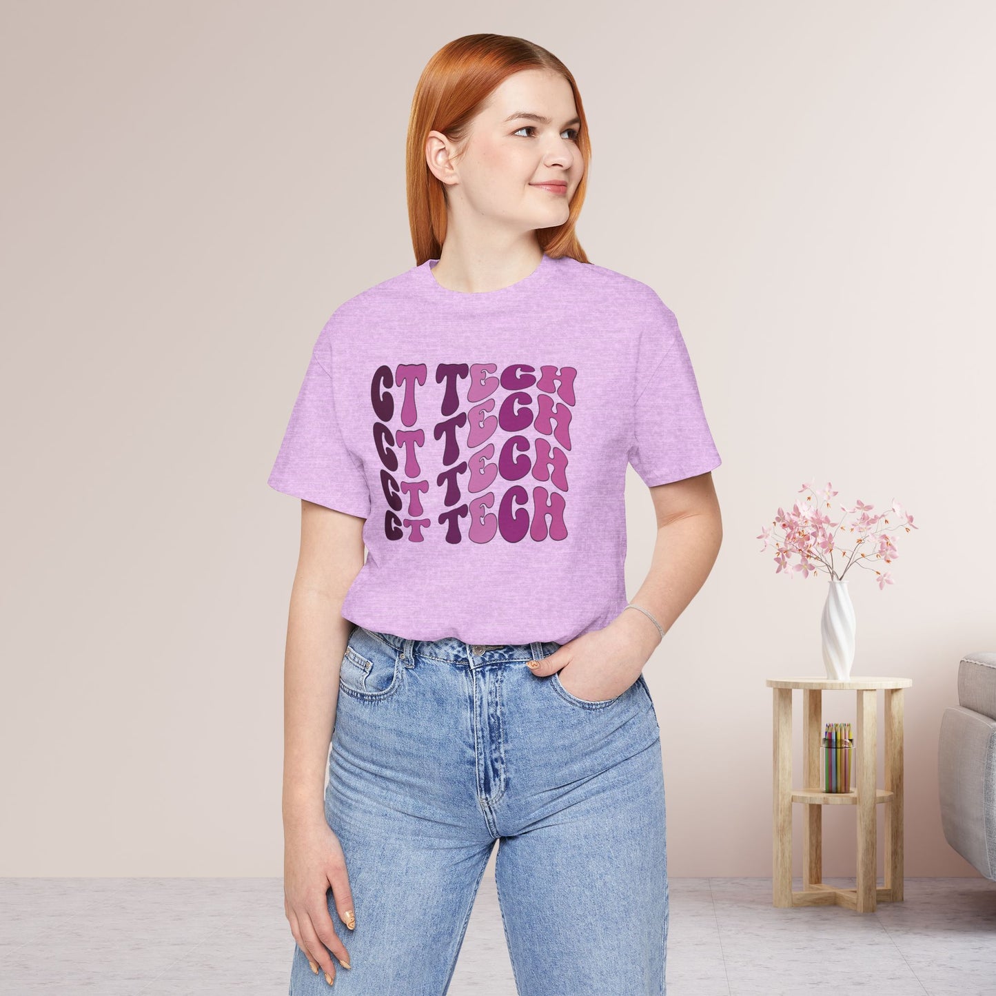 Groovy Purple CT Tech Shirt - CT Technologist Soft Cotton Tee