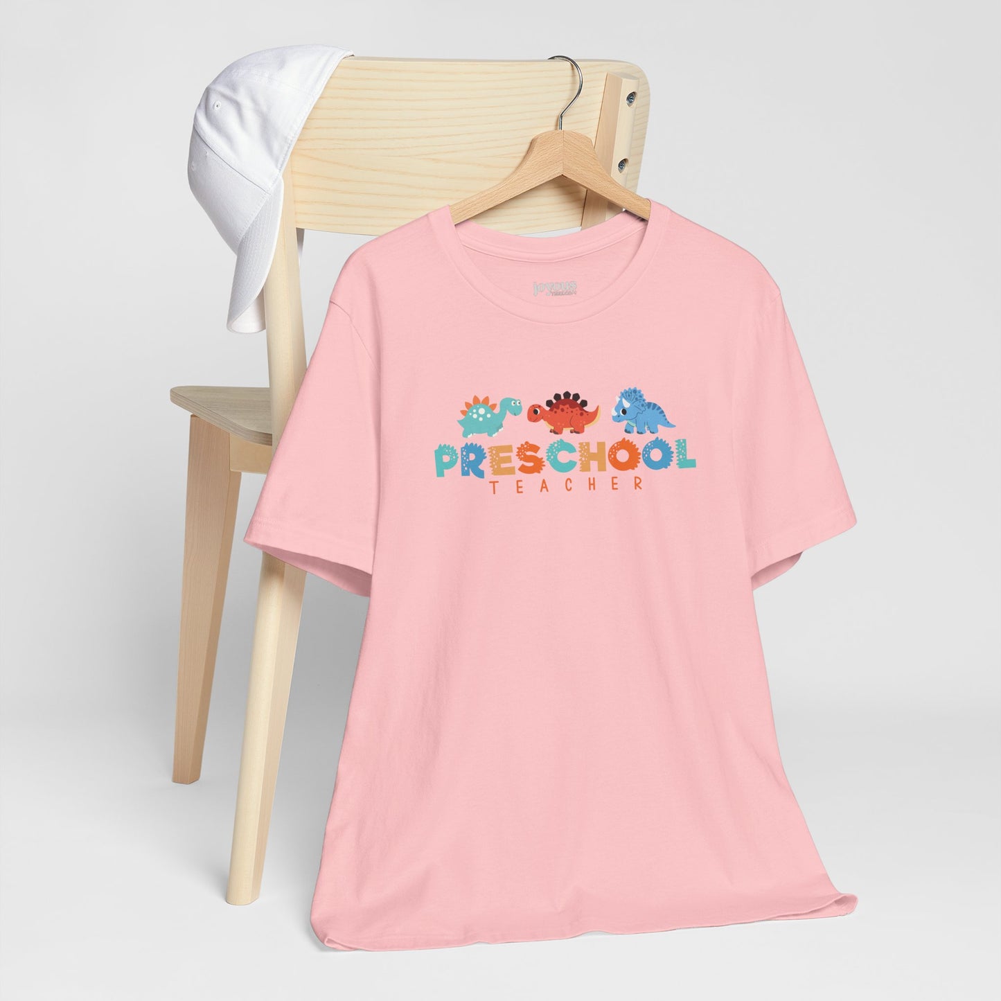 Preschool Teacher Soft Cotton Tee with Dinosaurs