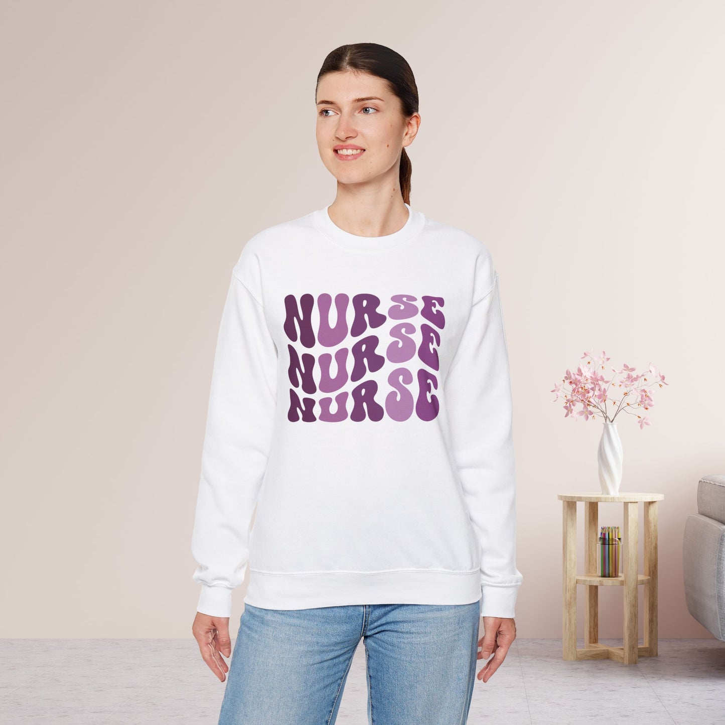 Groovy Purple Nurse Sweatshirt