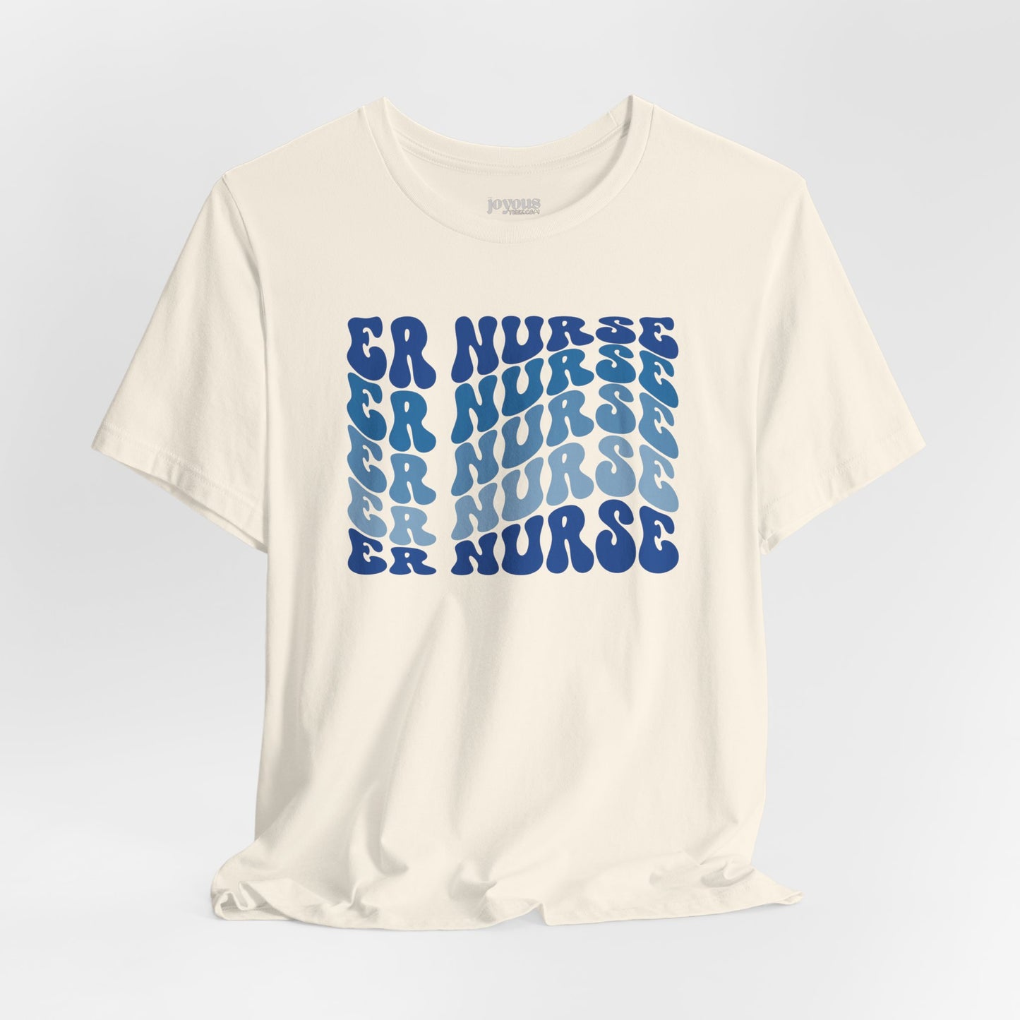 Groovy Blue ER Nurse Shirt - Emergency Nurse Soft Cotton Tee