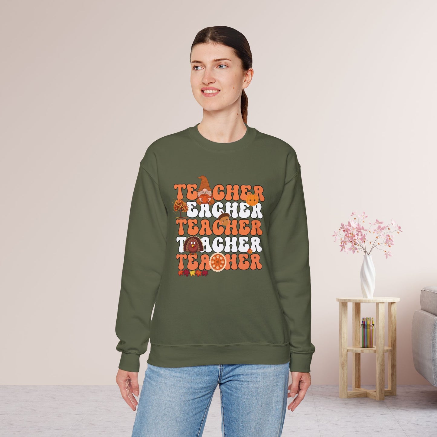 Groovy Thanksgiving Teacher Sweatshirt