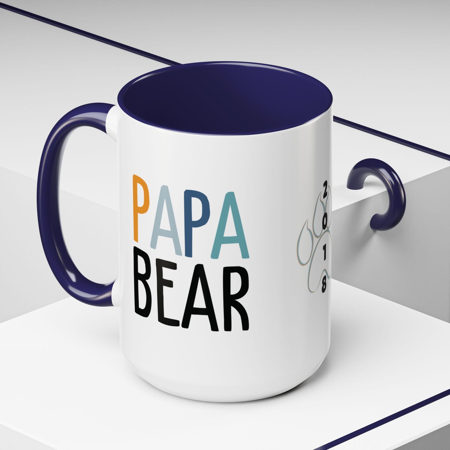 Personalized Papa Bear Coffee Mug with Kids Names - Custom Dad Gifts for Father's Day