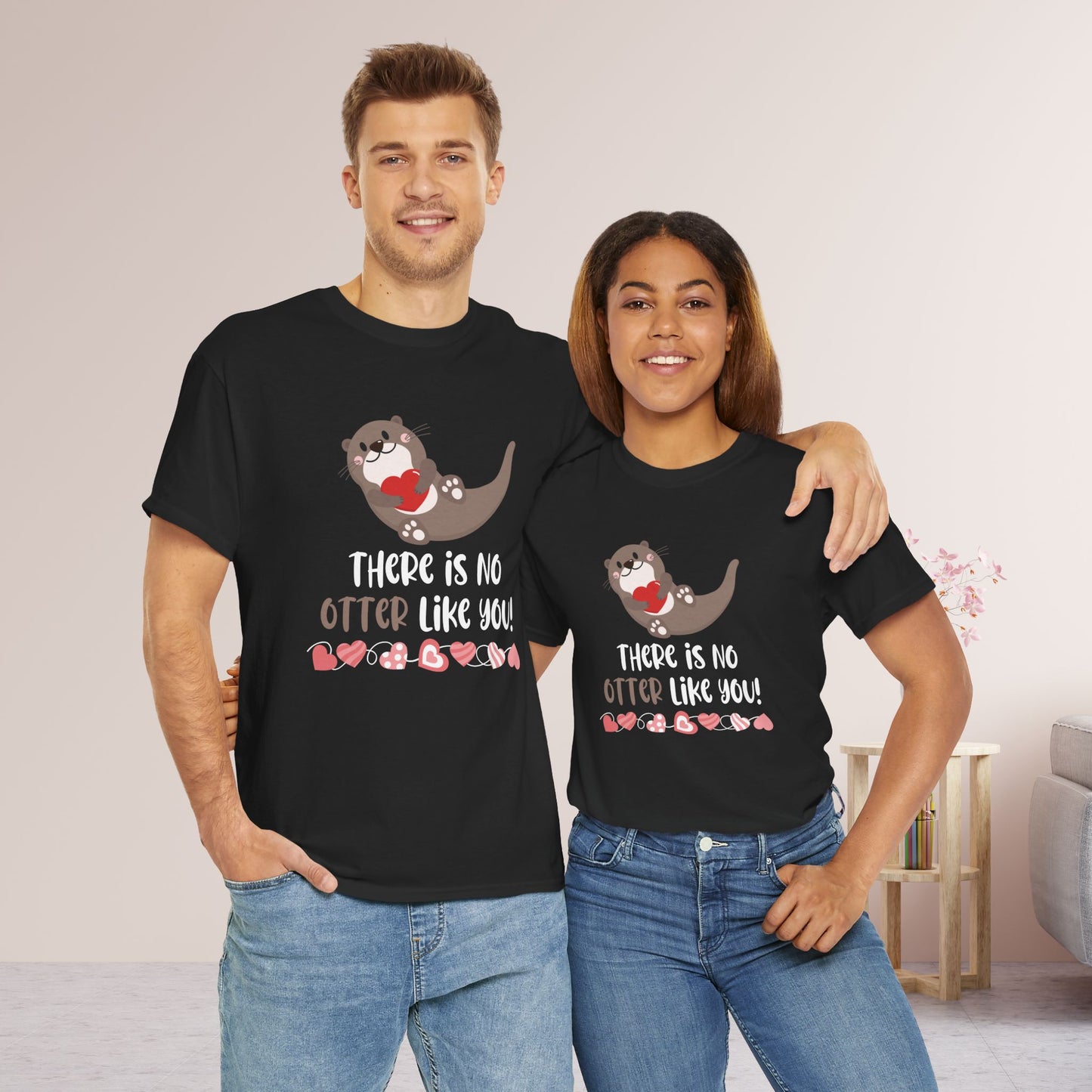 Valentine's Day Teacher Shirt - There is No Otter Like You Heavy Cotton Tee