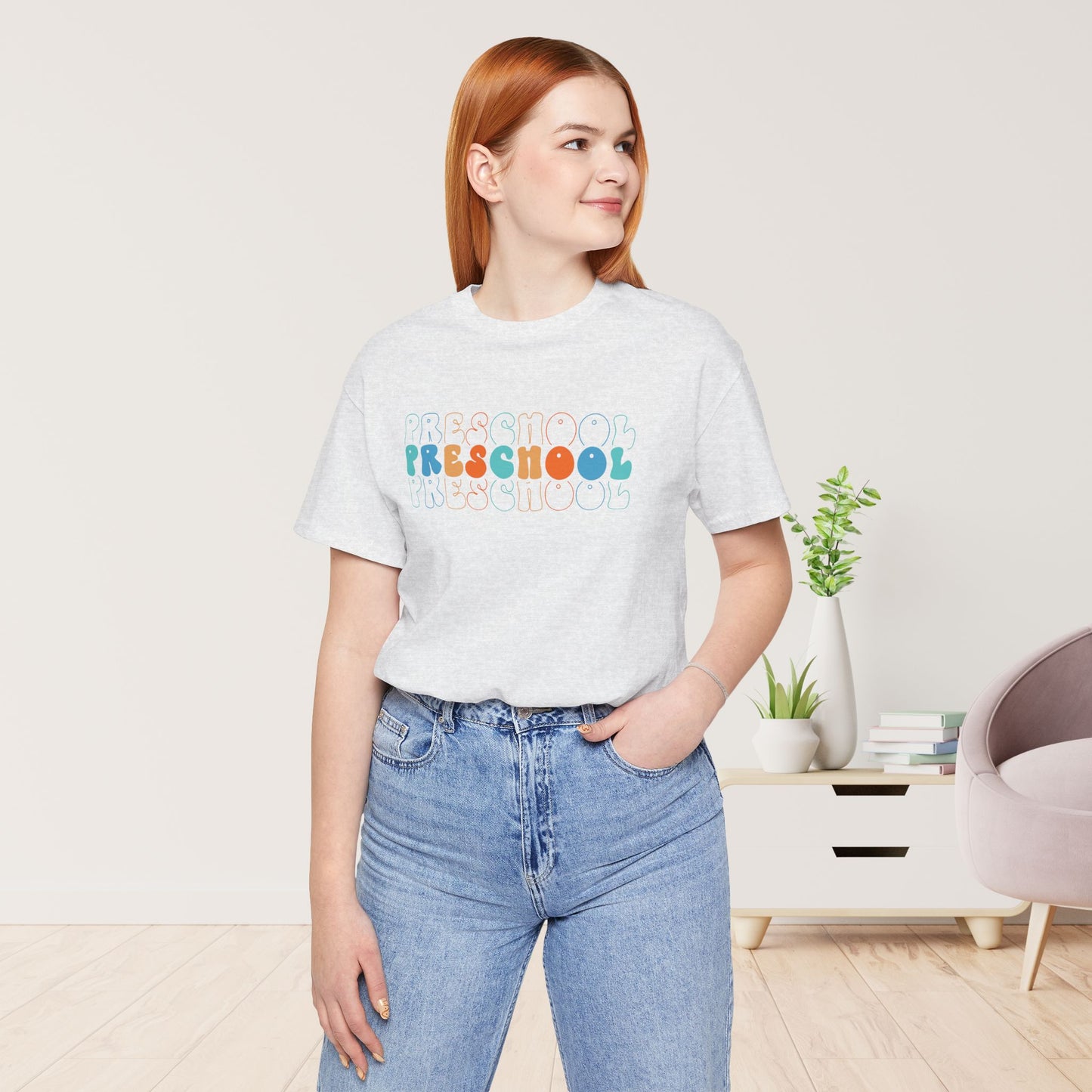 Trendy Preschool Teacher Soft Cotton Tee