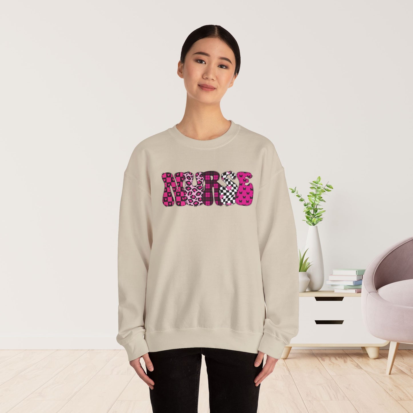Groovy Font Nurse Sweatshirt - Registered Nurse Sweatshirt