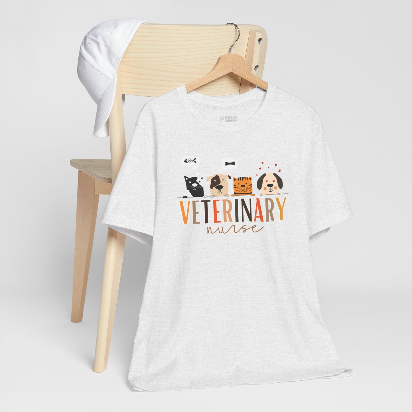 Veterinary Nurse Soft Cotton Tee with Dogs and Cats for VET Nurse