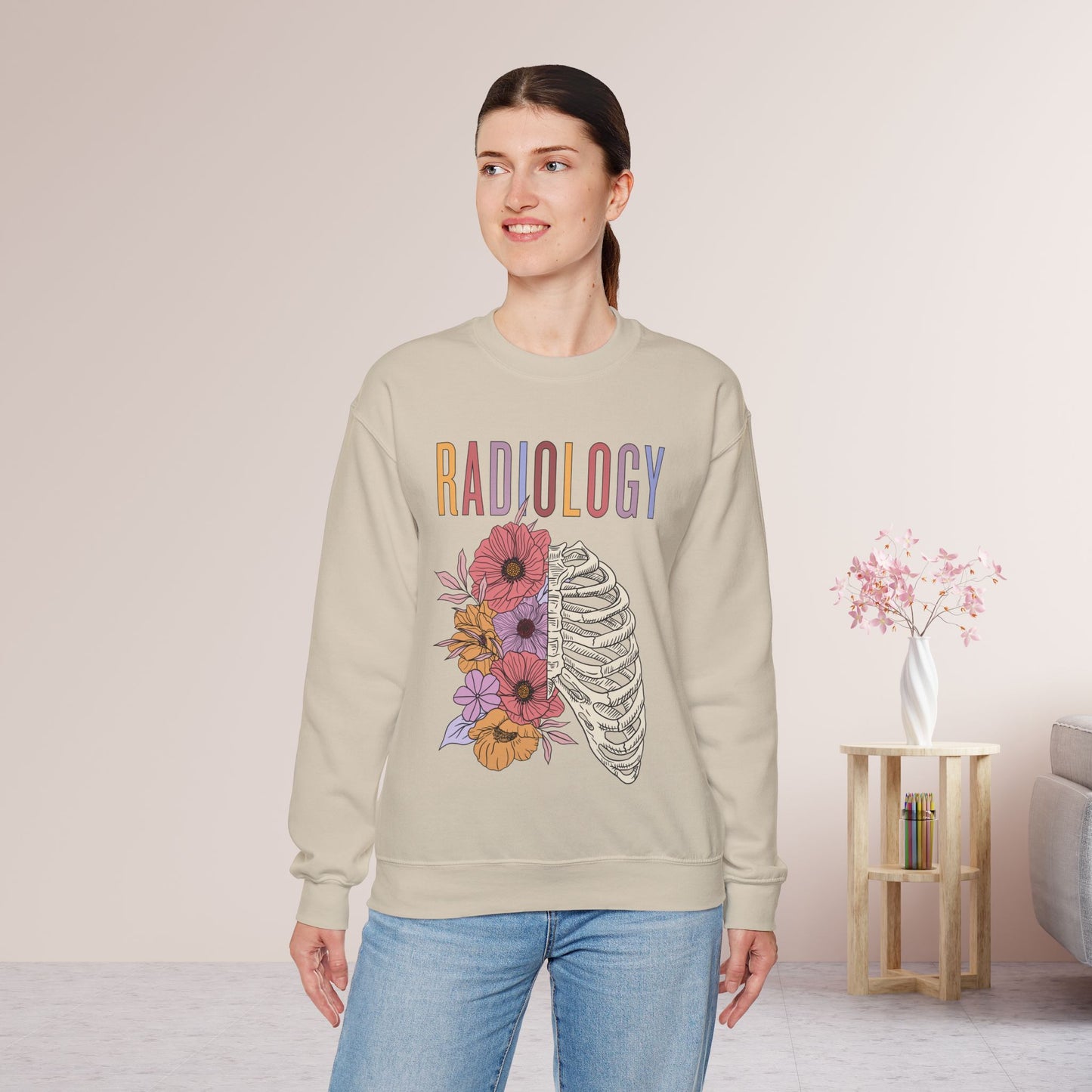 Flower Skeleton Radiology Sweatshirt