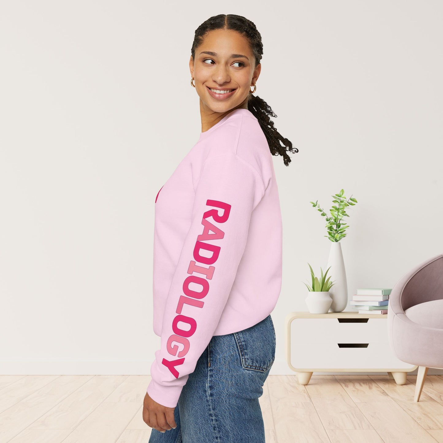 Trendy Pink Radiology Sweatshirt for RAD Technician