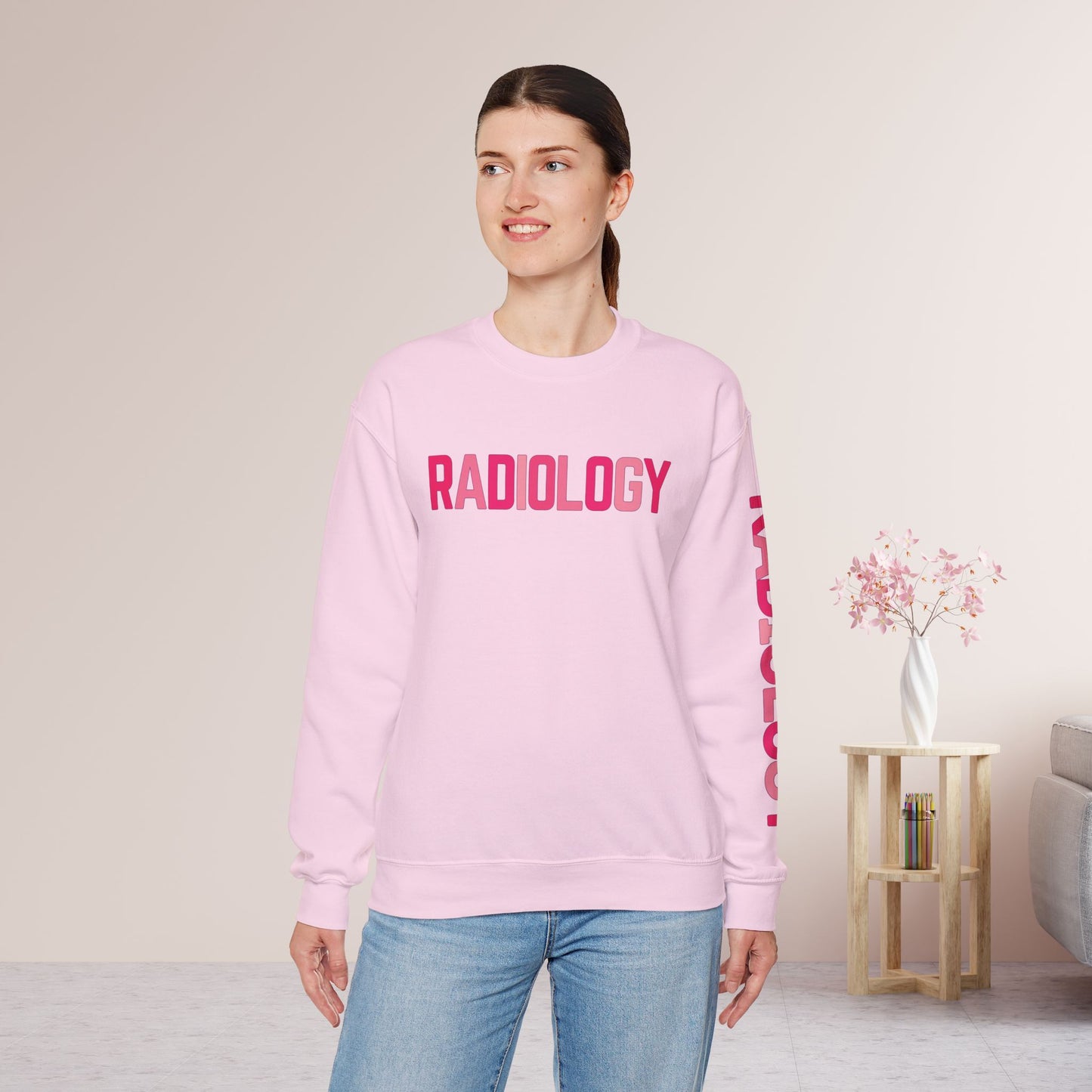 Trendy Pink Radiology Sweatshirt for RAD Technician