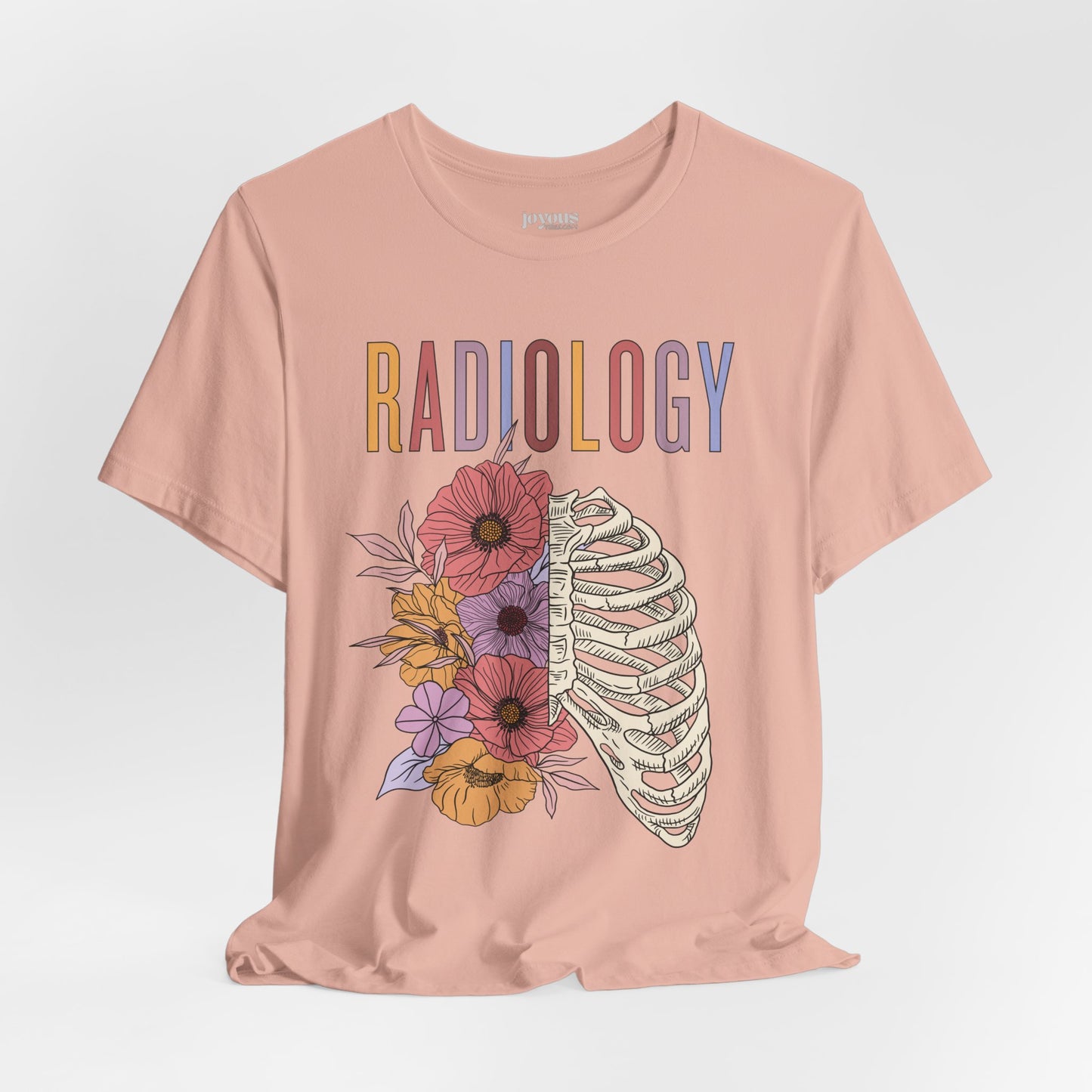 Flower Skeleton Radiology Soft Cotton Tee