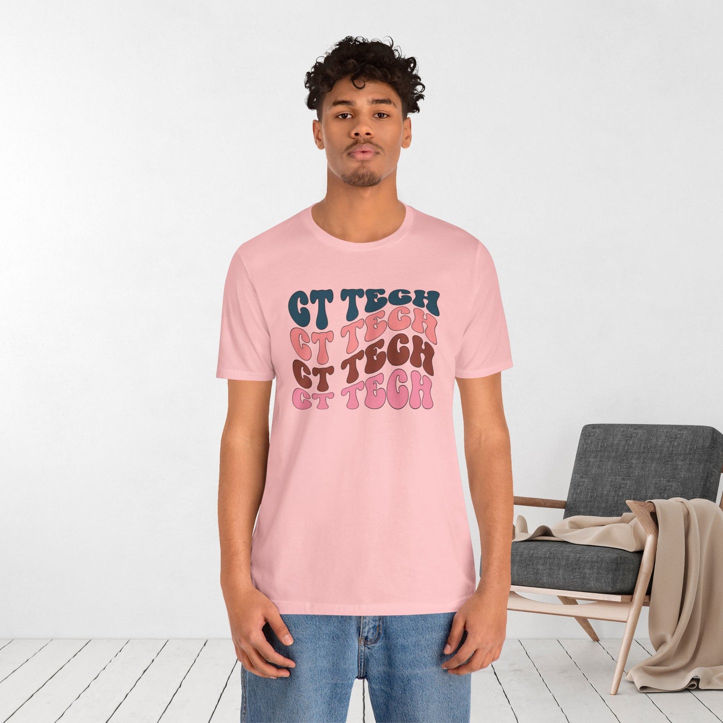 Groovy Colorful CT Tech Shirt - CT Technologist Soft Cotton Tee