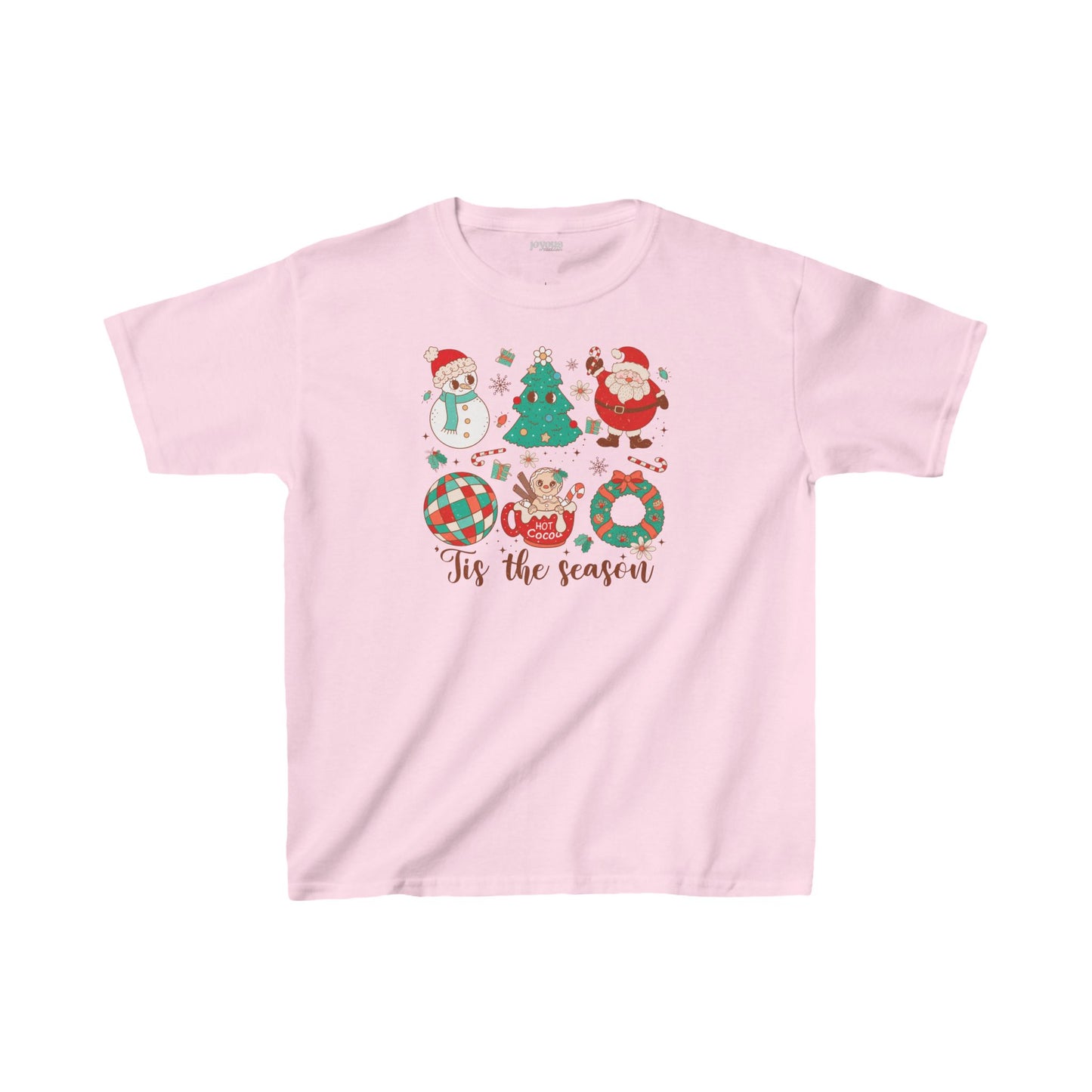 'Tis The Season Youth Christmas Shirt - Retro Christmas Tee