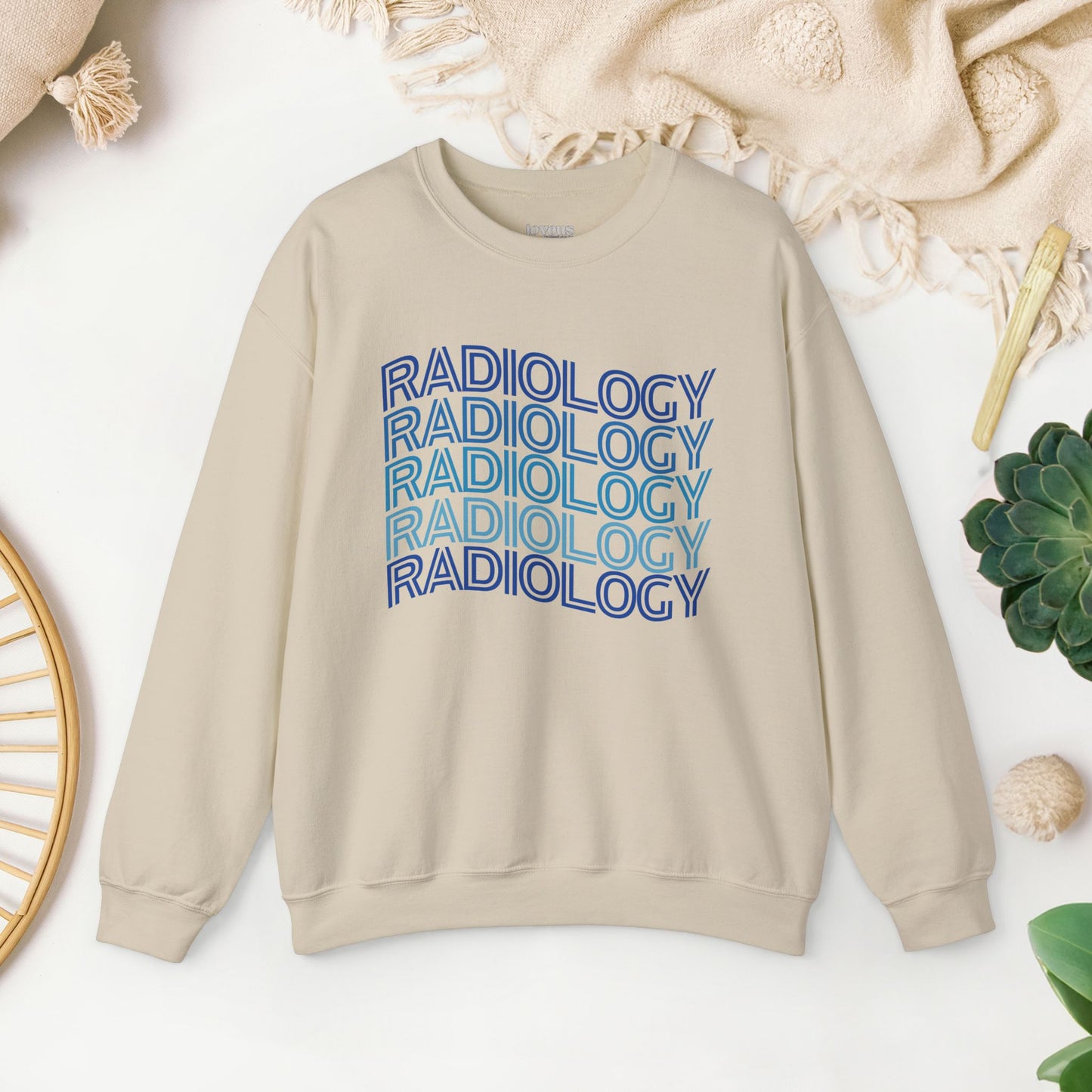 Wavy Blue Radiology Sweatshirt for RAD Technician