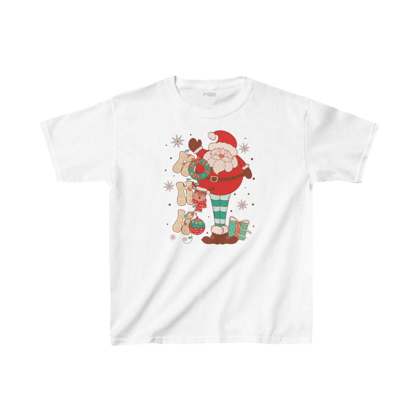 Ho Ho Ho Youth Christmas Shirt - Retro Christmas Tee