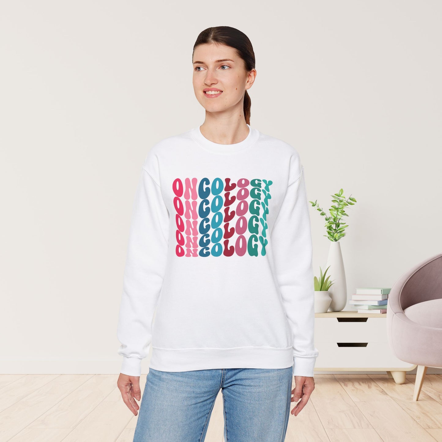 Colorful Groovy Colorful Oncology Sweatshirt