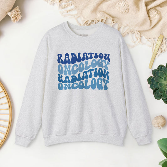 Blue Groovy Radiation Oncology Sweatshirt